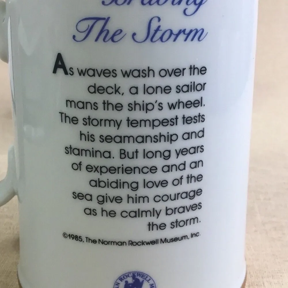 VTG‎ 85s Norman Rockwell Museum Set of 2 Nautical Themed Coffee/Tea Mug